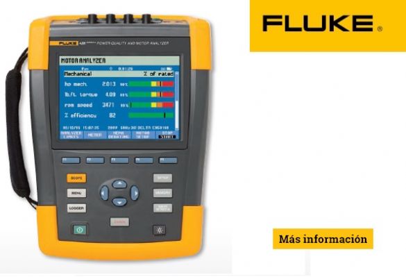 Analizador de calidad eléctrica y eficiencia de motores Fluke 438-II